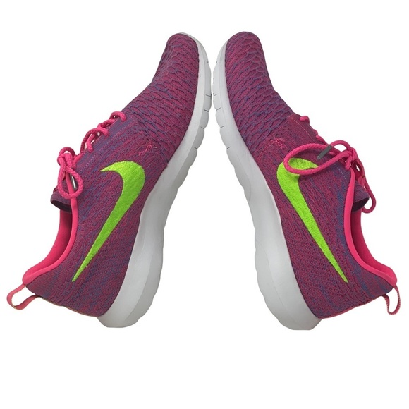 Nike Roshe Flyknit 'Pink Flash' Sneakers Womens 11 - Picture 6 of 10